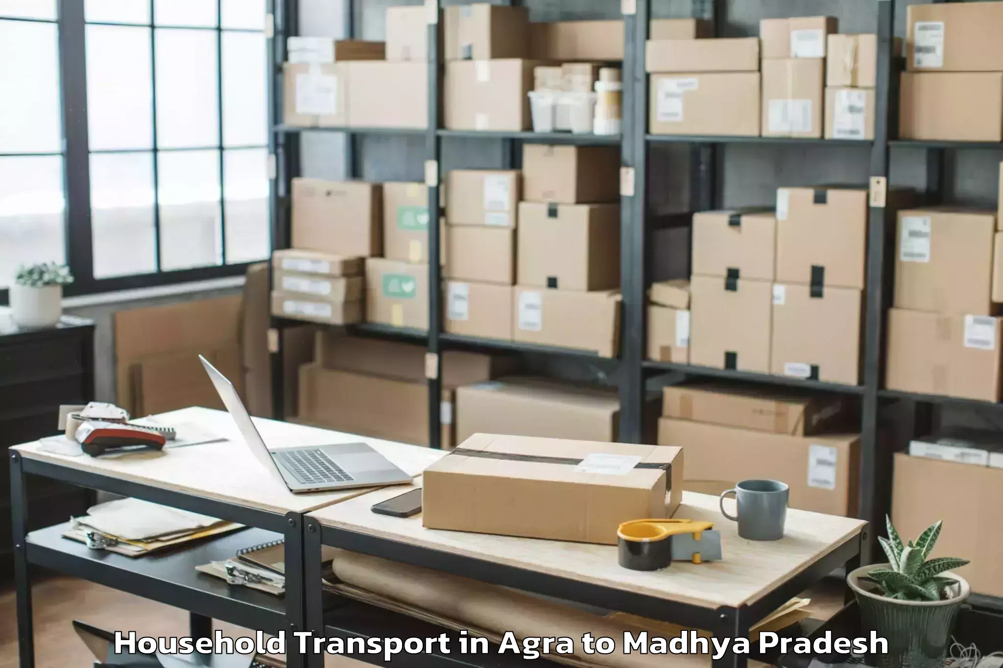 Top Agra to Mahidpur Household Transport Available